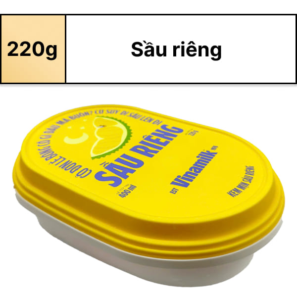 Kem sầu riêng Vinamilk mịn hộp 220g