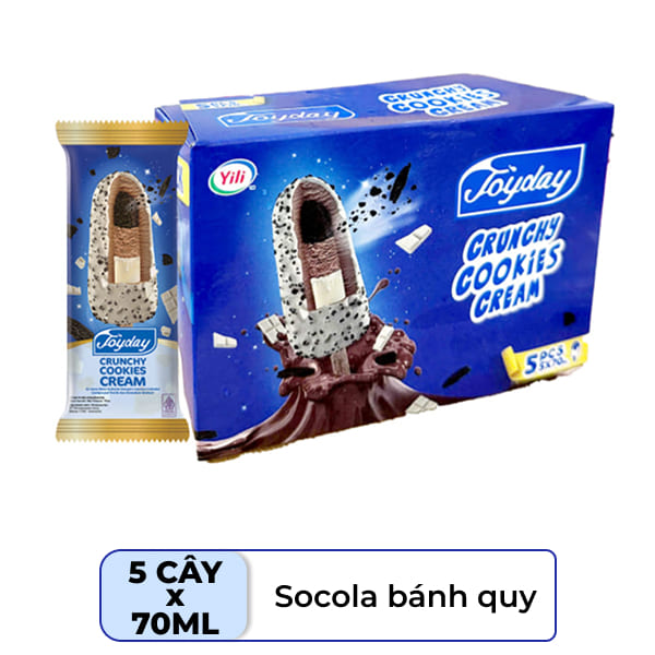 Hộp 5 cây kem bánh quy kem giòn Joyday 70ml