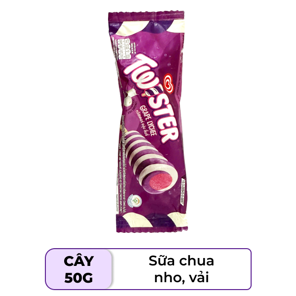 Kem sữa chua nho vải Wall's Twister cây 50g