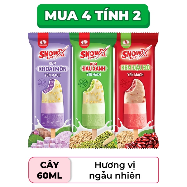 Kem các vị Snow baby X cây 60ml
