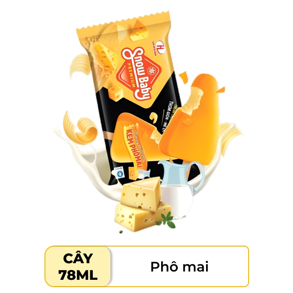 Kem phô mai Premium Snow baby cây 78ml