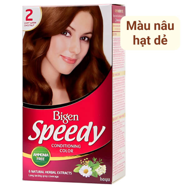 Thuốc nhuộm tóc Bigen Speedy 2 nâu hạt dẻ ánh vàng