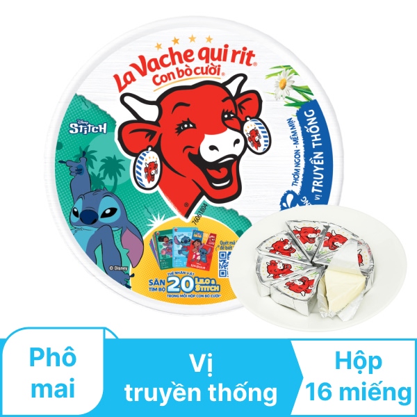 Phô mai vị truyền thống Con Bò Cười hộp 224g (16 miếng)