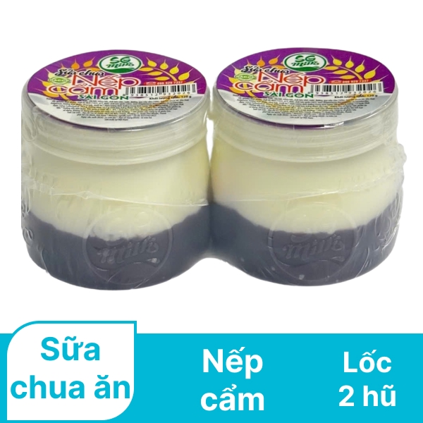 Lốc 2 hũ sữa chua nếp cẩm Sài Gòn Milk 120g