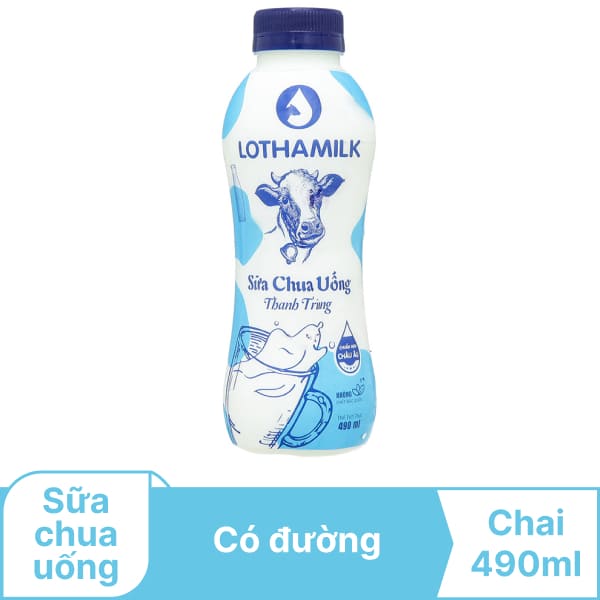 Sữa chua có đường Lothamilk chai 490ml