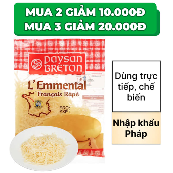 Phô mai sợi Paysan Breton gói 70g