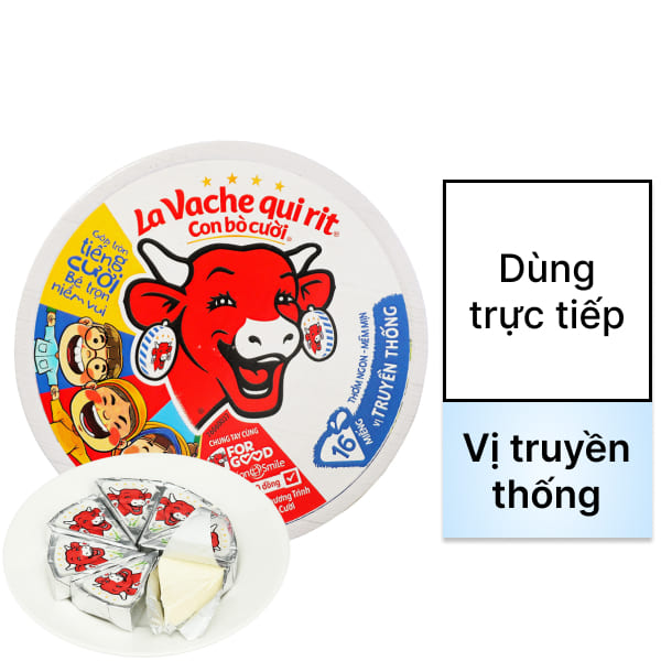 Phô mai vị truyền thống Con Bò Cười hộp 224g (16 miếng)
