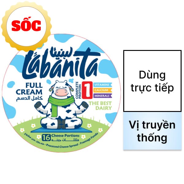 Phô mai truyền thống Labanita 240g (16 miếng)
