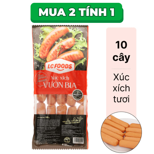 Xúc xích Vườn Bia LC FOODS gói 500g