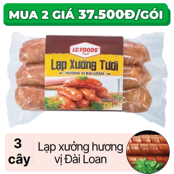 Lạp xưởng tươi vị Đài Loan LC FOODS 250g
