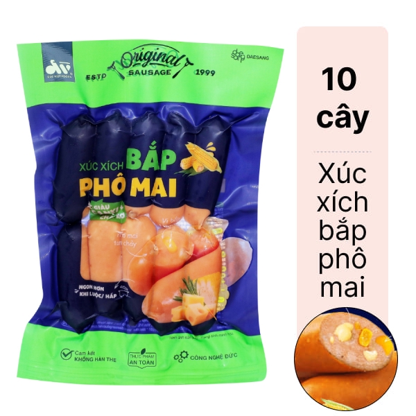 Xúc xích bắp phô mai Đức Việt gói 250g