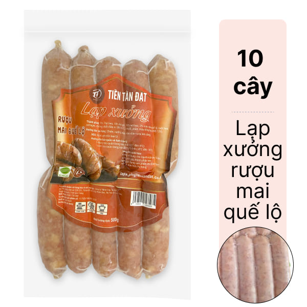 Lạp xưởng tươi Mai Quế Lộ Tiến Tấn Đạt gói 500g