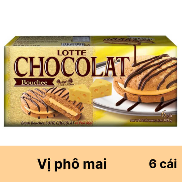 Bánh bouchee Lotte Chocolat phô mai 162g