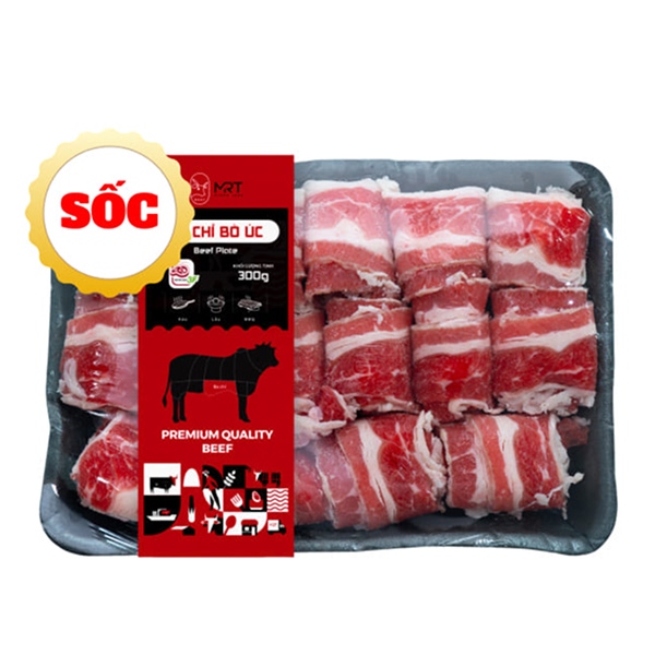 Ba chỉ bò Úc đông lạnh Mr.T 300g