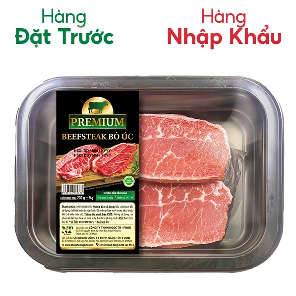Beefsteak bò Úc khay 200g
