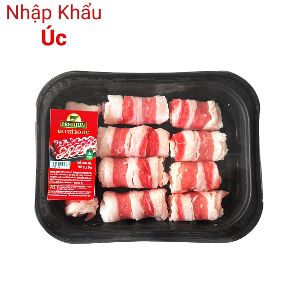Ba chỉ bò Úc cuộn