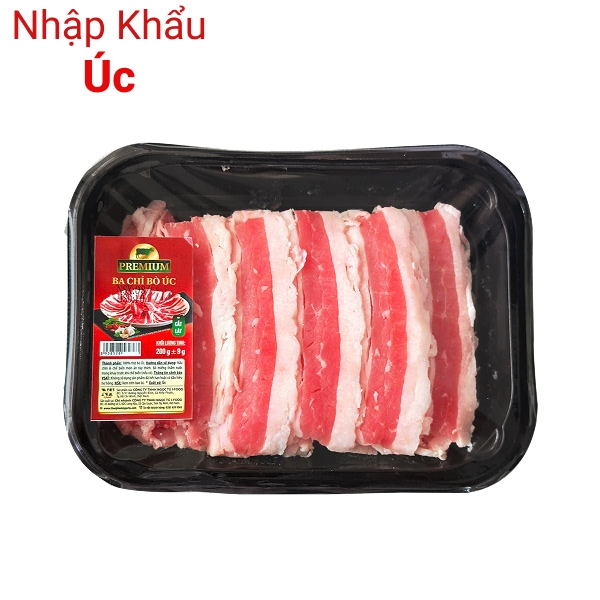 Ba chỉ bò Úc thái lát