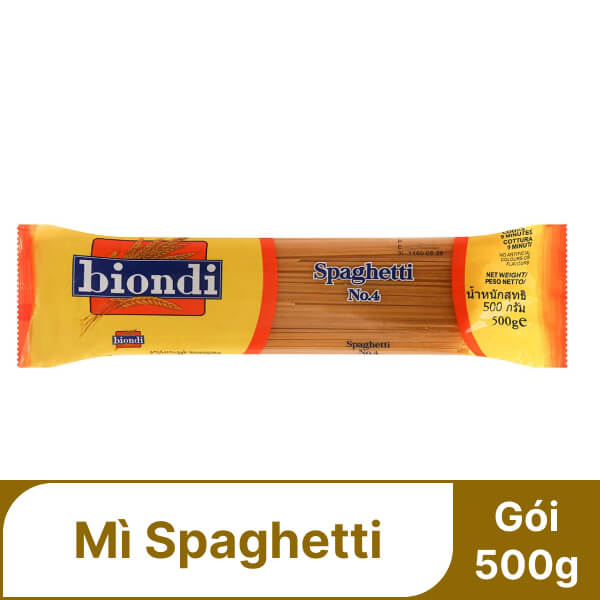 Mì Spaghetti số 4 Biondi gói 500g