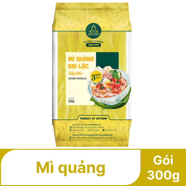 Mì quảng Đại Lộc Hapinut gói 300g