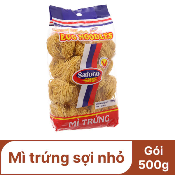 Mì trứng sợi nhỏ Safoco gói 500g