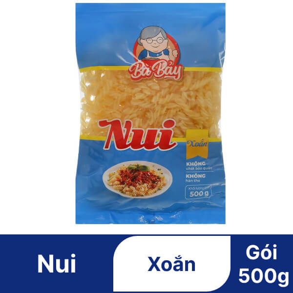 Nui xoắn Bà Bảy gói 500g