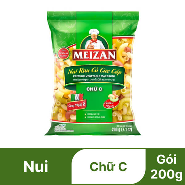 Nui rau củ chữ C Mezian gói 200g