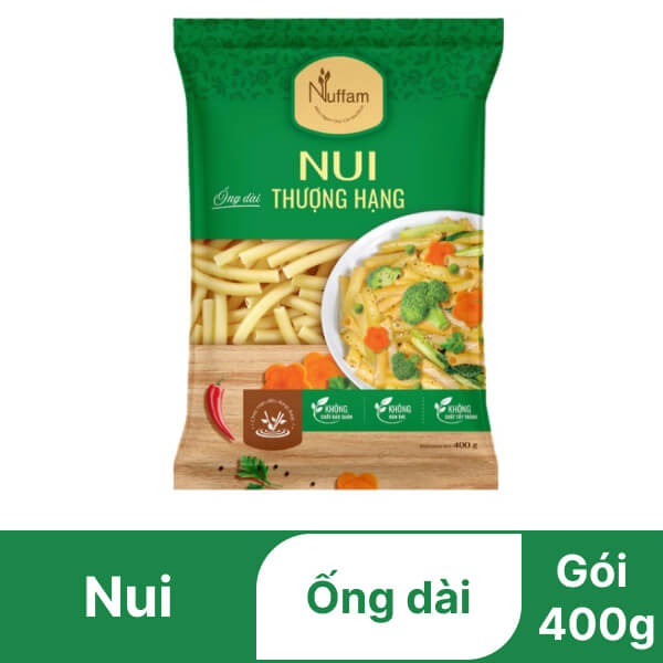 Nui ống dài Nuffam gói 400g