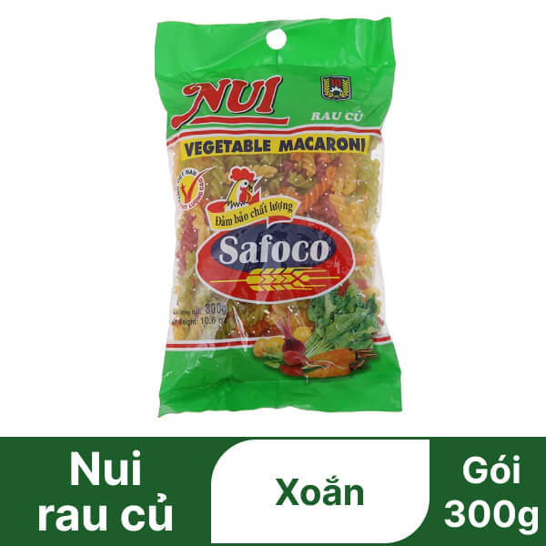 Nui rau củ xoắn Safoco gói 300g