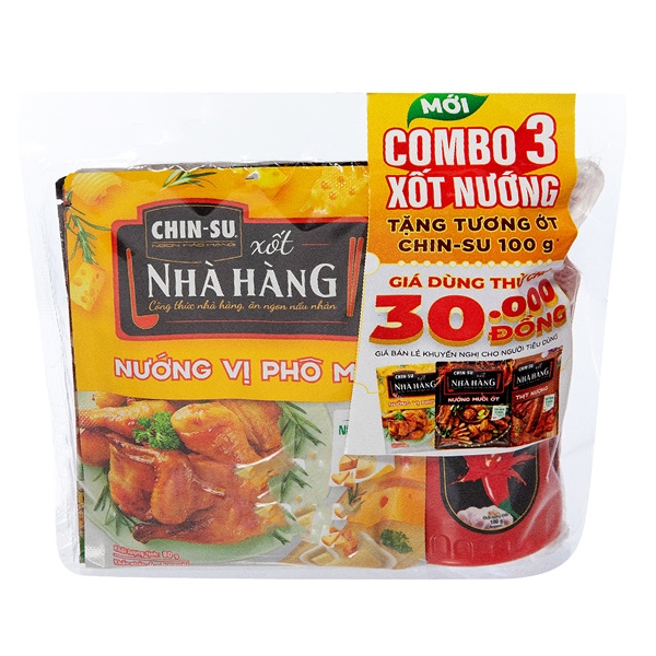 Bộ 3 sốt nướng Chinsu gói 100g