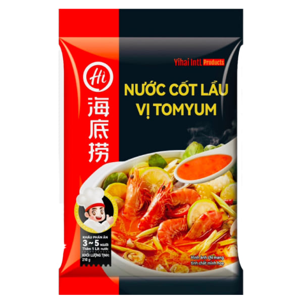 Nước cốt lẩu Tomyum chua cay Hadilao gói 200g