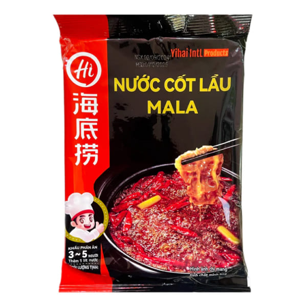 Nước cốt lẩu dầu cay Mala Haidilao gói 220g