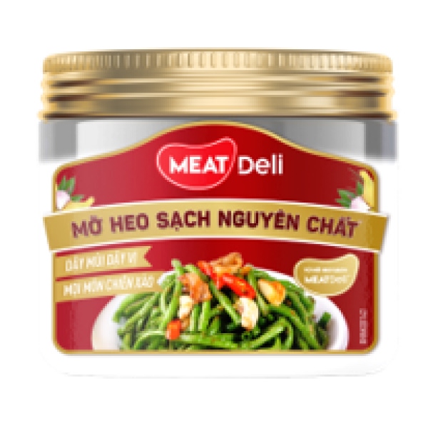 Mỡ heo sạch nguyên chất MEATDeli hũ 330g