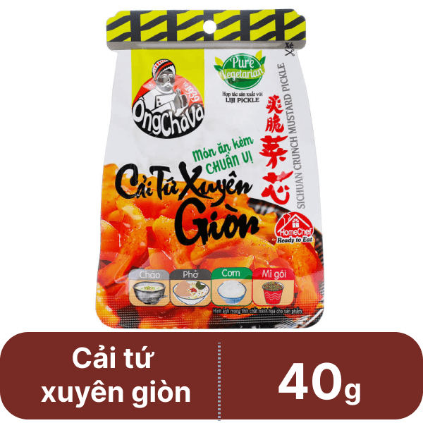 Cải tứ xuyên giòn Ông Chà Và 40g