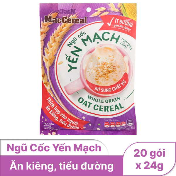 Ngũ cốc yến mạch MacCereal ít đường 480g