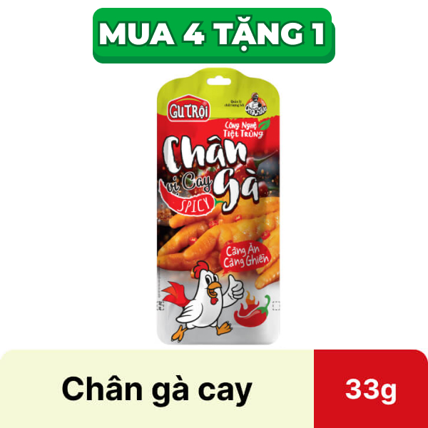 Chân gà vị cay Ông Chà Và Gu Trội gói 33g