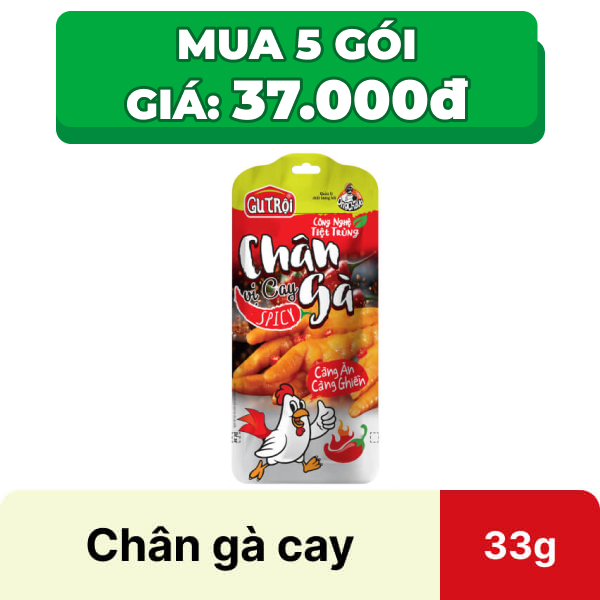 Chân gà vị cay Ông Chà Và Gu Trội gói 33g