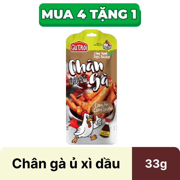Chân gà ủ xì dầu Ông Chà Và Gu Trội gói 33g