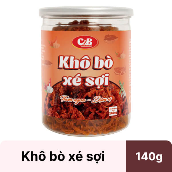 Khô bò xé sợi C&B hũ 140g
