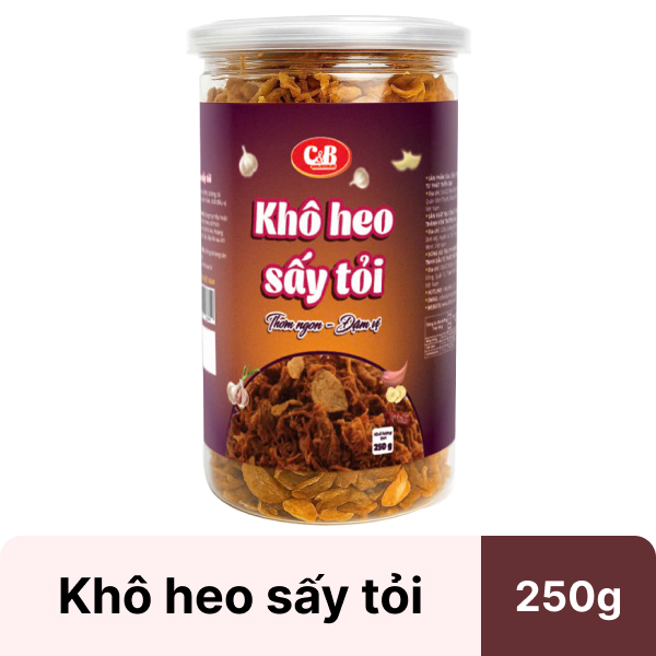 Khô heo sấy tỏi C&B hũ 250g