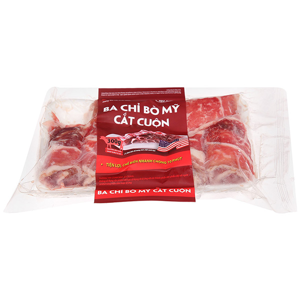 Thịt ba chỉ bò Mỹ cuộn Orifood 300g