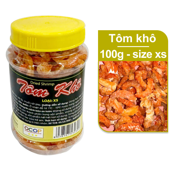 Tôm khô size XS Lam Điền hũ 100g