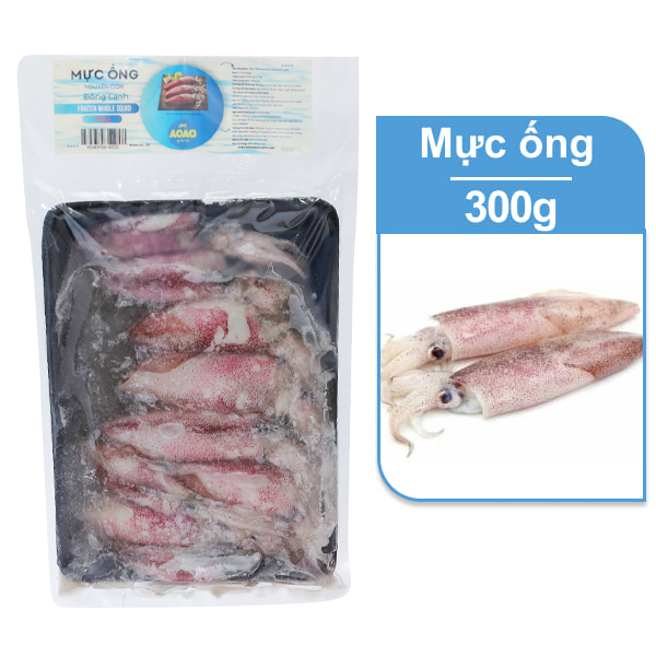 Mực ống nguyên con đông lạnh Ào Ào gói 300g