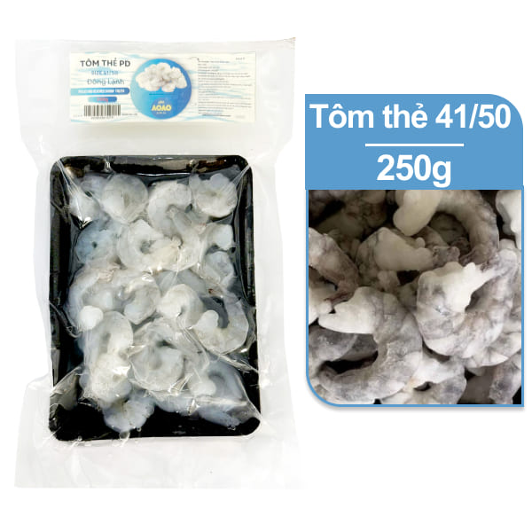 Tôm thẻ PD size 41/50 Ào Ào gói 250g