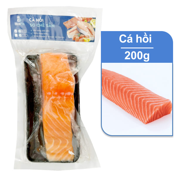 Cá hồi phi lê cắt miếng BlueFin 200g