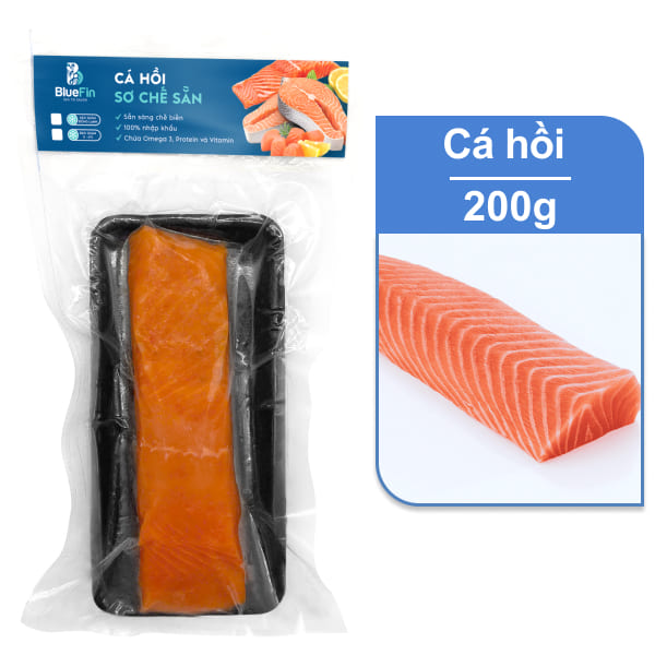 Cá hồi phi lê cắt miếng BlueFin 200g