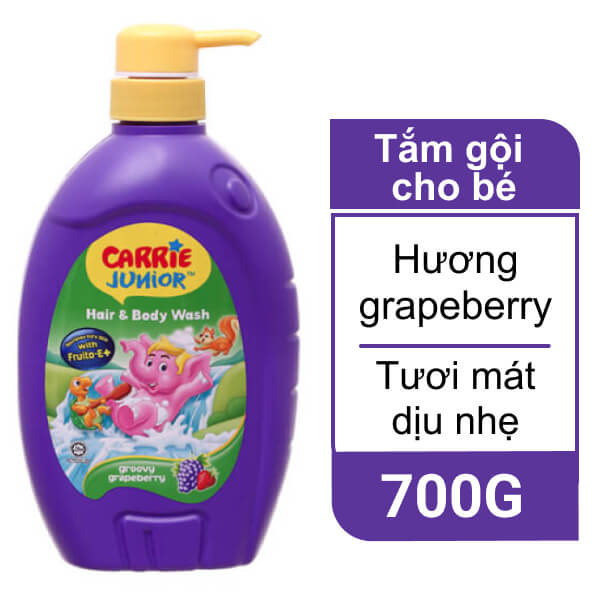 Tắm gội Carrie Junior nho 700g