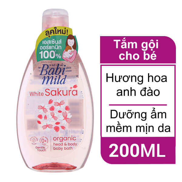 Tắm gội Babi Mild anh đào 200ml