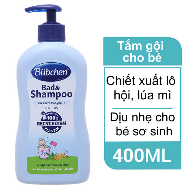 Tắm gội Bubchen lô hội & lúa mì 400ml