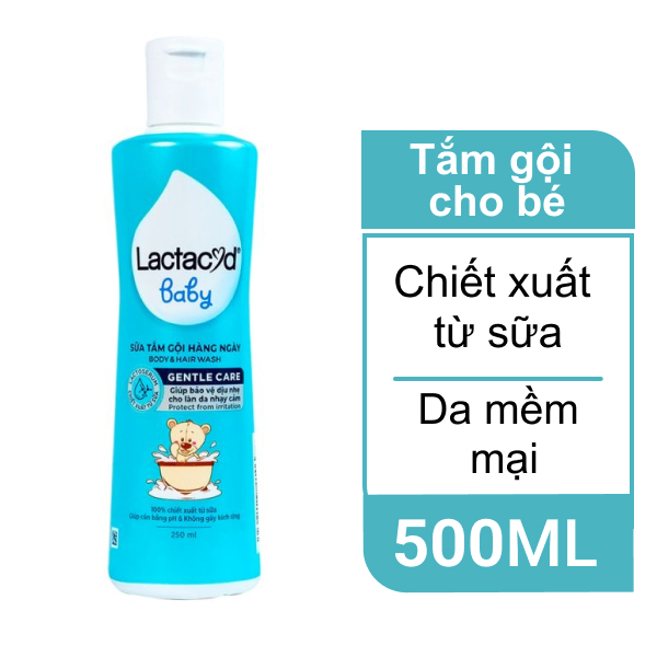 Sữa tắm gội Lactacyd BB Gental Care 500ml