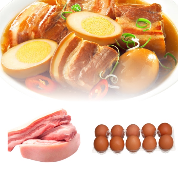 Ba rọi heo nhập khẩu Nga 300g + Trứng gà tươi hộp 10 quả